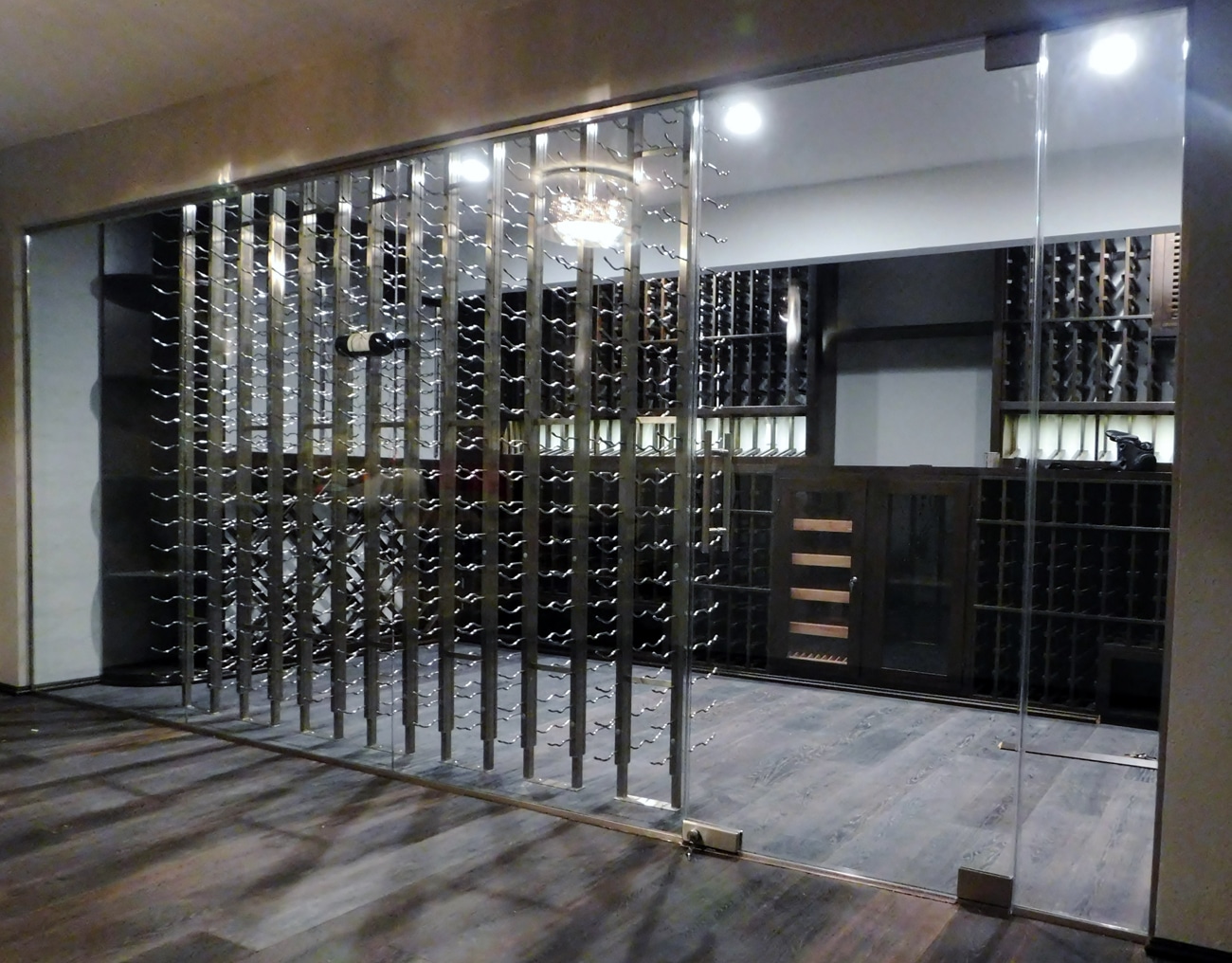 Miami Builders Installed the Lighting in this Wine Cellar