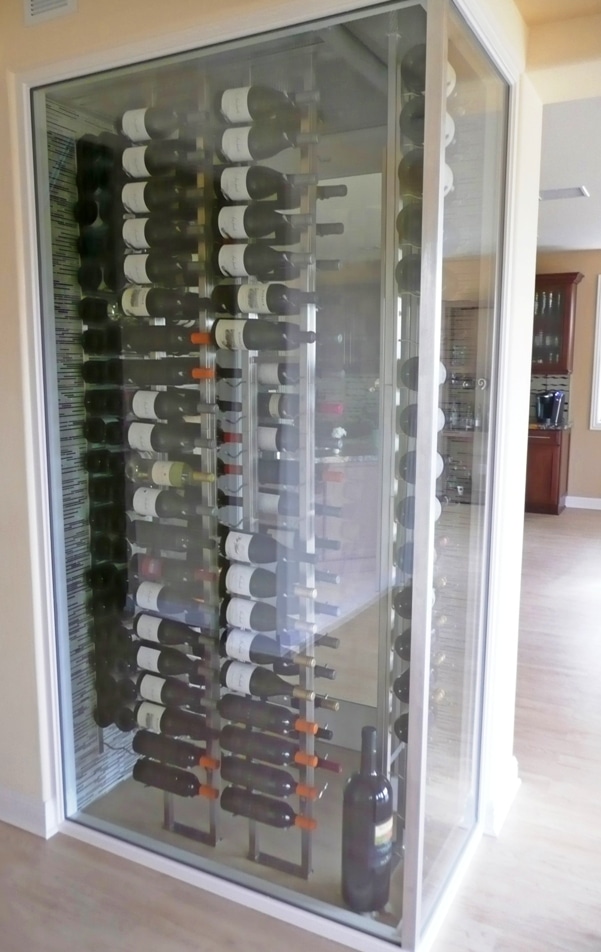 glass-wine-room-with-metal-racks-Miami